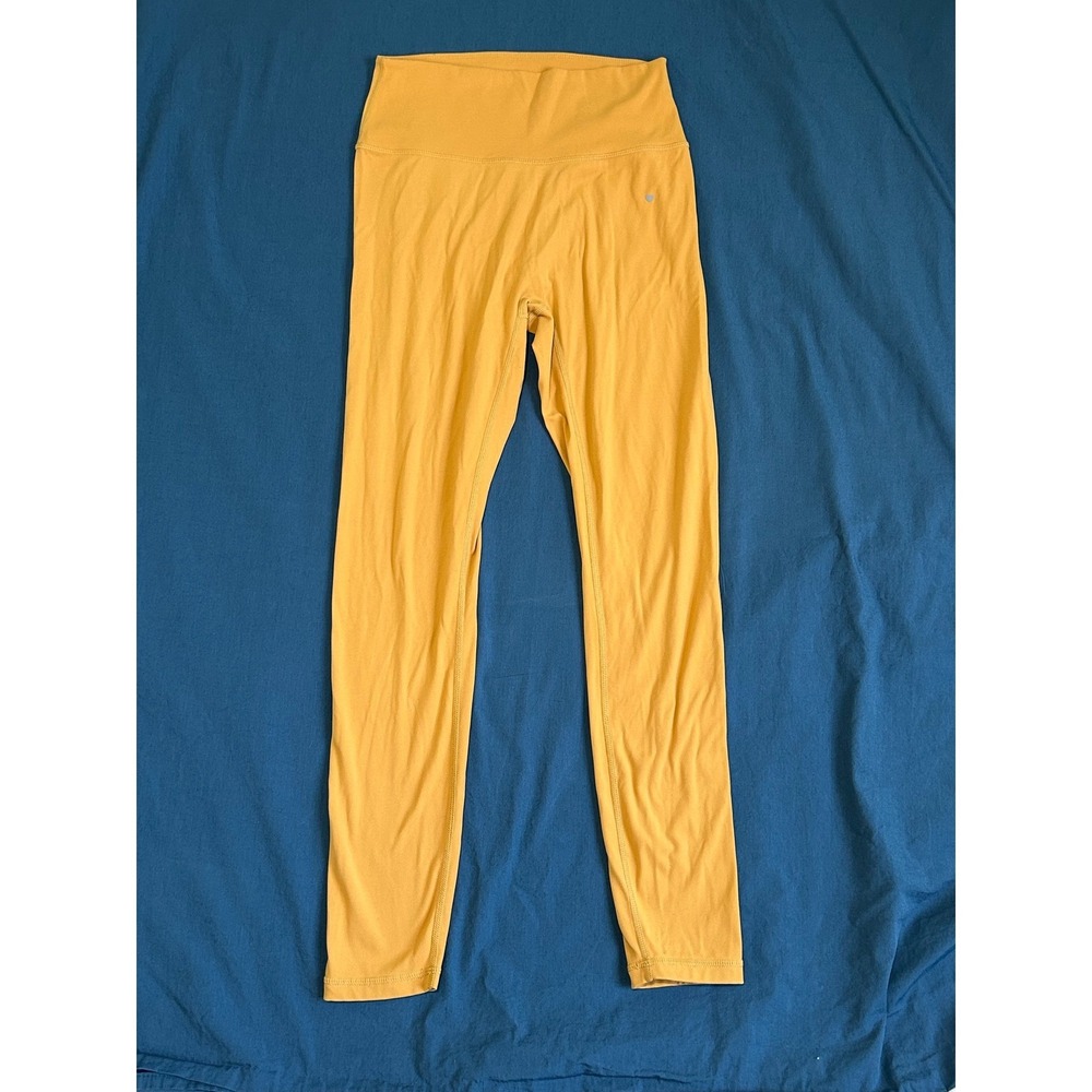 Love Fitness Womens Mustard Yellow High Waisted Activewear Leggings Small Heart